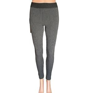 Black & Gray Checked Leggings Activewear by CONNECTION 18 ~ Women's Size L / XL